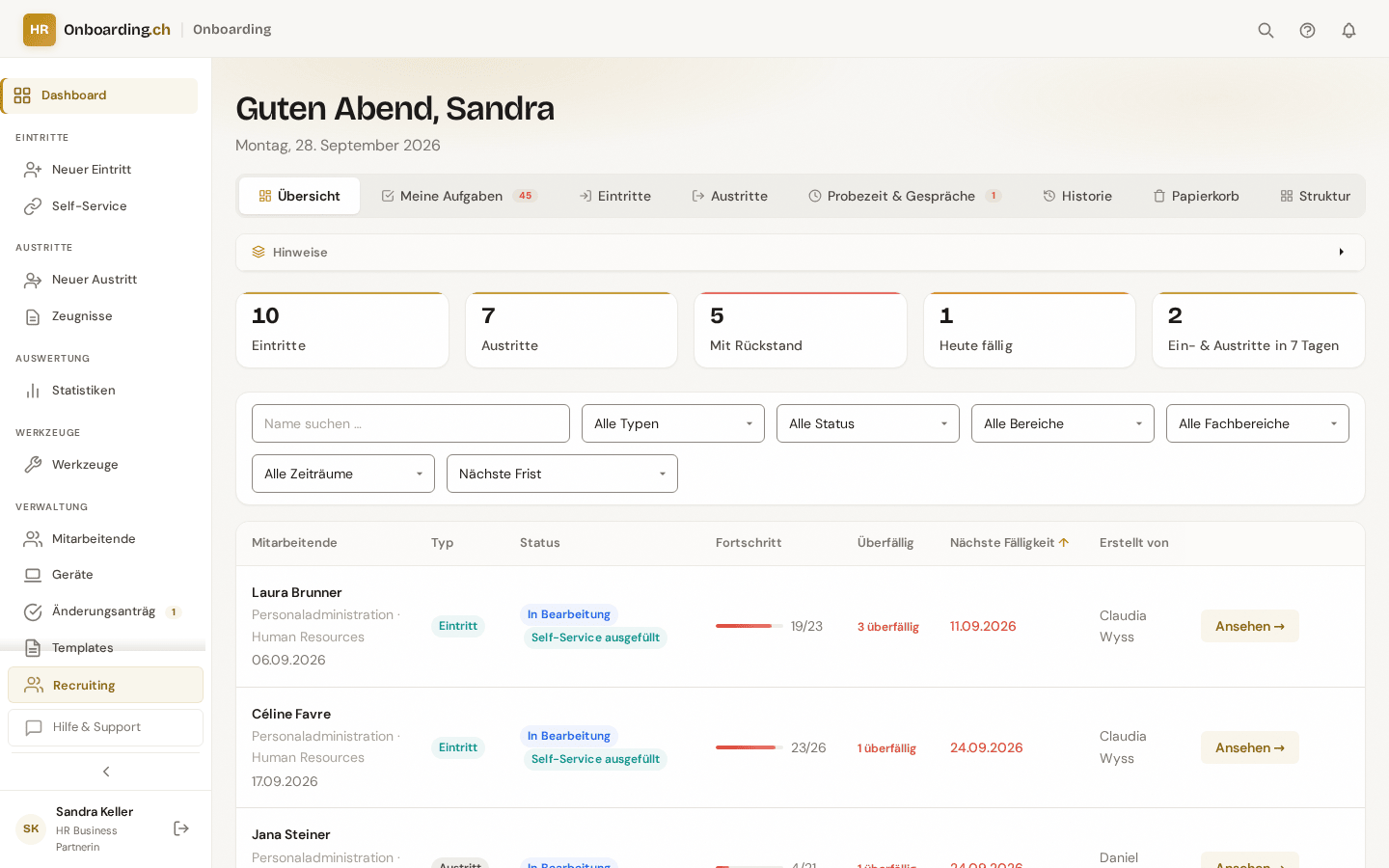 HR-Onboarding Dashboard